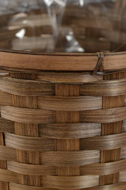12" X 11" Stained Bamboo Planter Brown