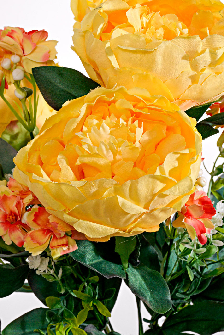 20" Silk Peony Bush Yellow