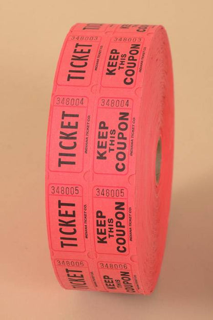 Double Roll Raffle Ticket Red 1000/roll