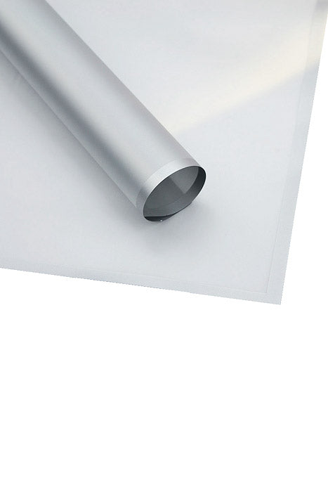 22.5" Flower Wrapping Paper With Edge Grey Pkg/20