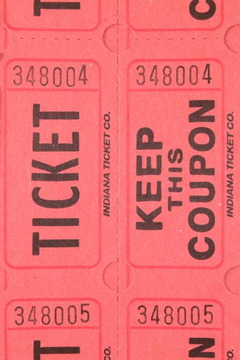 Double Roll Raffle Ticket Red 1000/roll