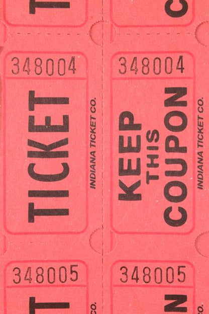 Double Roll Raffle Ticket Red 1000/roll