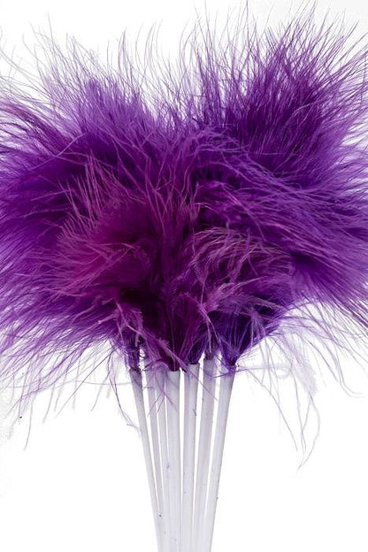 7" Feather Picks Purple Pkg/12