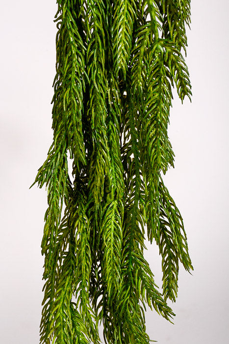 40" x 27" Artificial Real Touch Norfolk Pine Dripping Garland Green