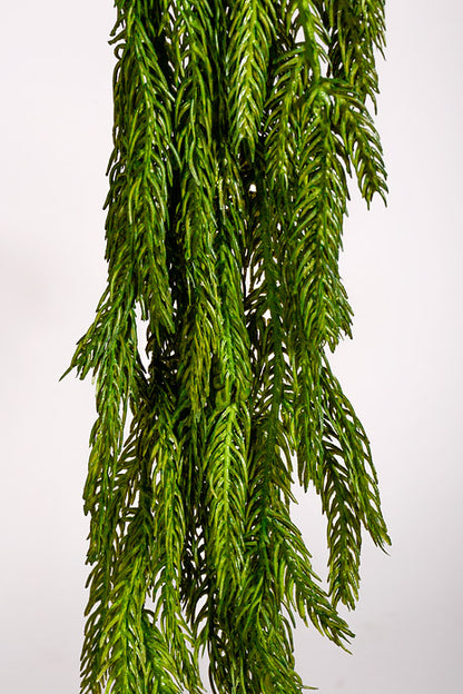 40" x 27" Artificial Real Touch Norfolk Pine Dripping Garland Green