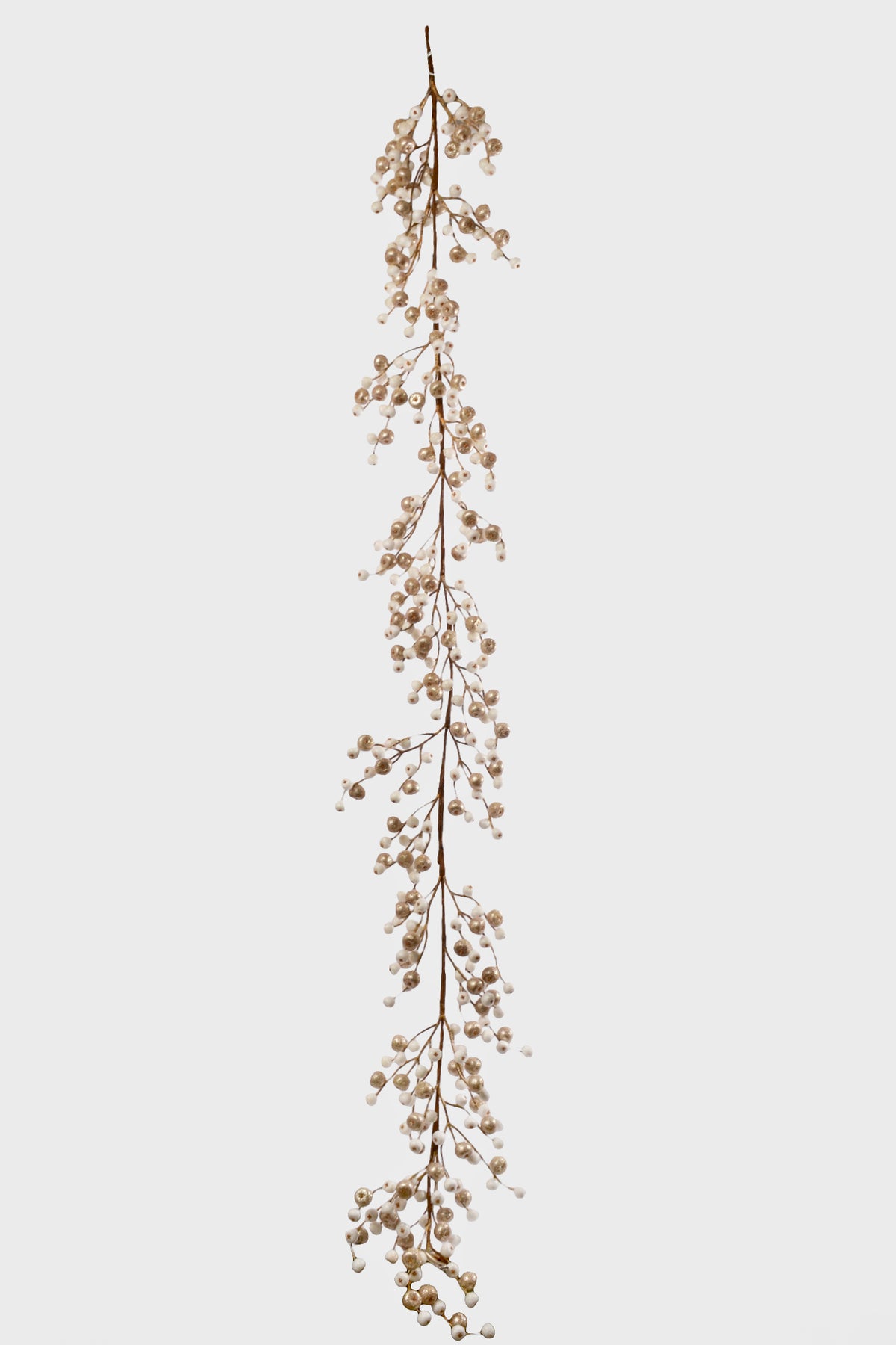 6Ft Mini Crabapple Garland Champagne/White