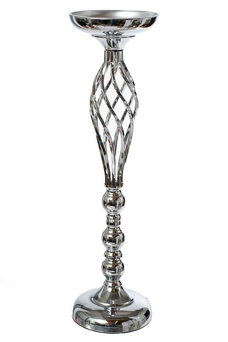 22.5&quot; Metal Bouquet Stand Silver