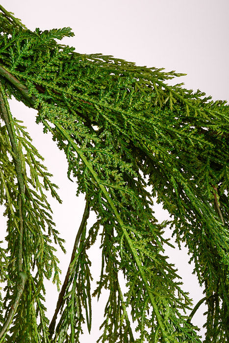 40" x 27" Artificial Natural Touch Cedar Dripping Garland Green