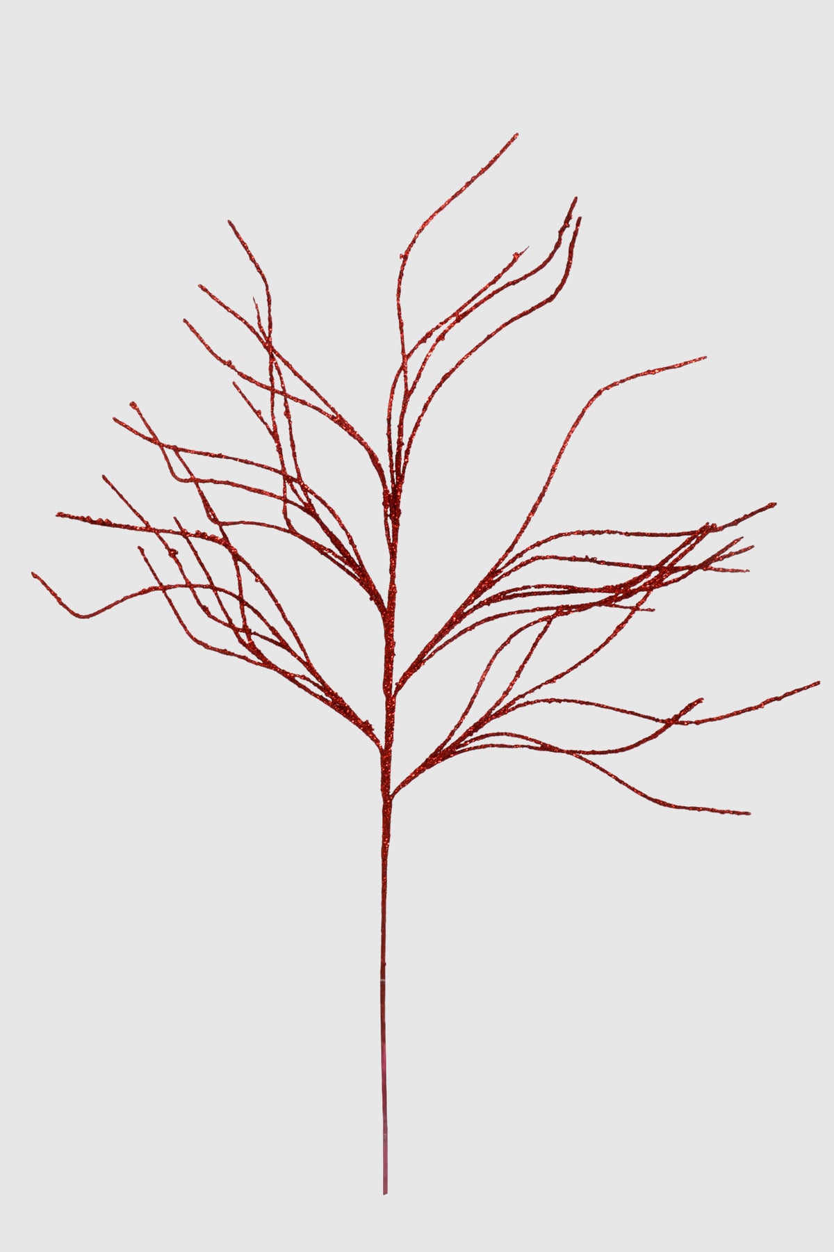 36" Twig Glitter Spray Red