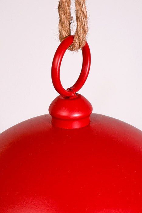 12" Metal Jingle Bell Ornament Red