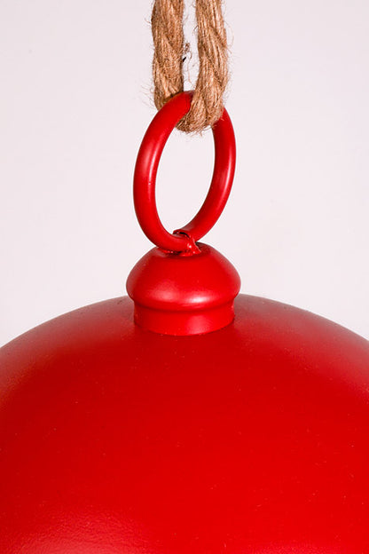 12" Metal Jingle Bell Ornament Red