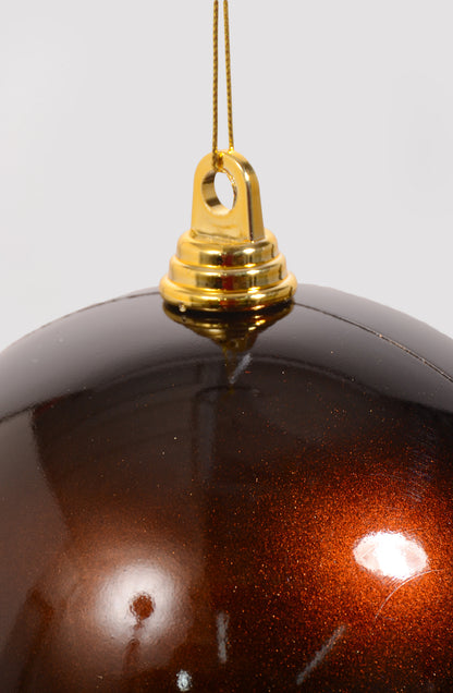 200MM Shiny Ornament Ball Chocolate