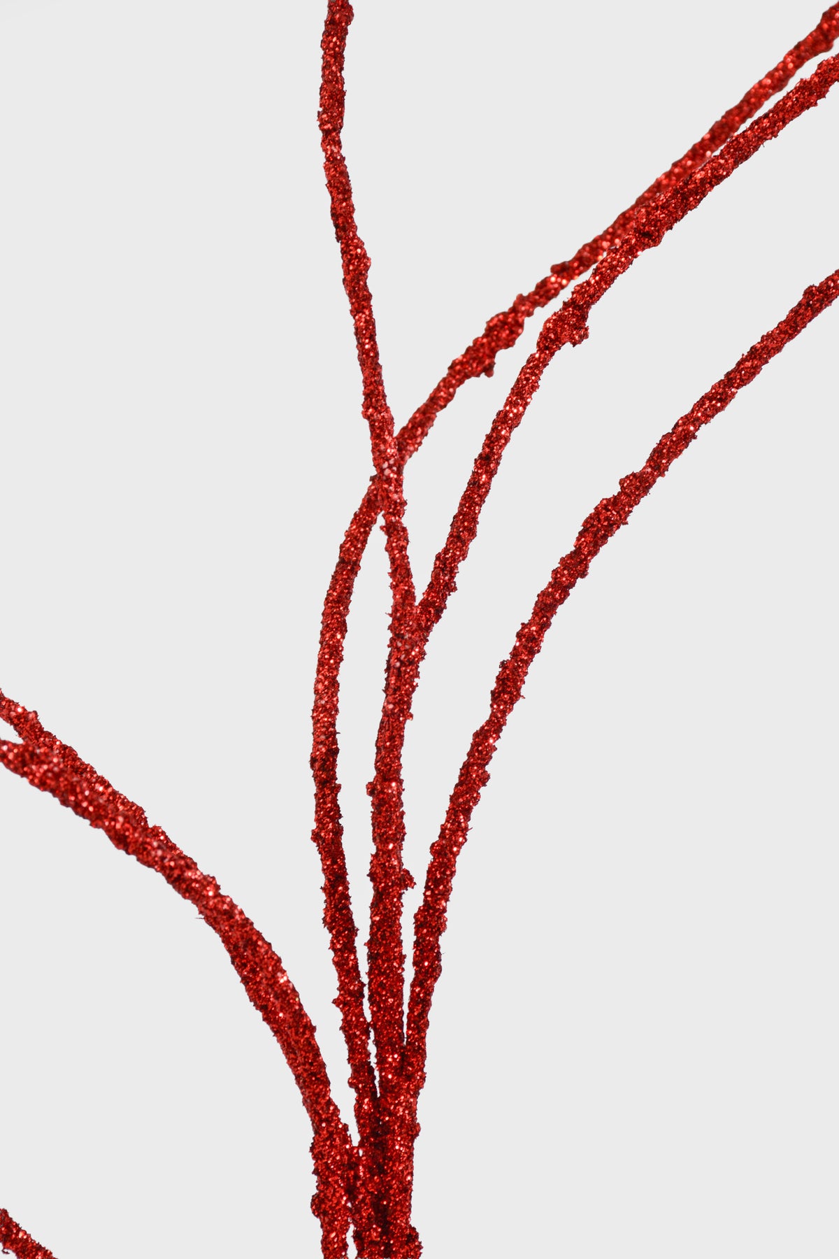 36" Twig Glitter Spray Red