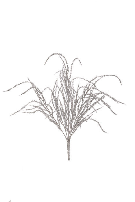 22" Willow Glittered Spray Silver