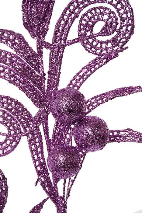 29" Glitter Swirl Ball Spray Lavender