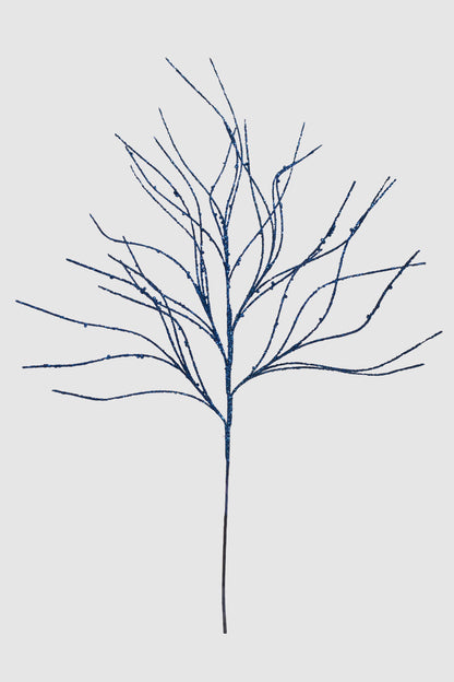 36" Twig Glitter Spray Royal Blue