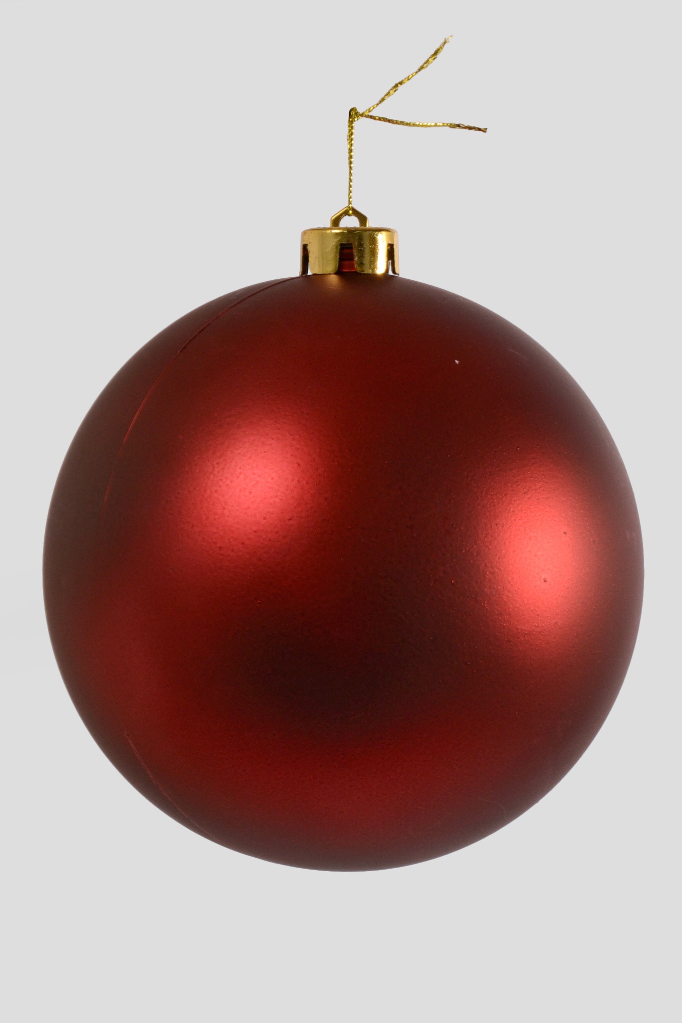 150MM Matte Plastic Ball Ornament Burgundy