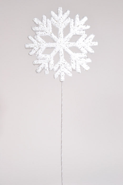 25" Snowflake Spray White