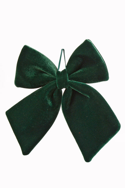11" X 13.5" Velvet Bow Green