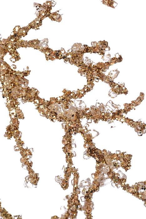 5ft Iced Twig Garland Gold