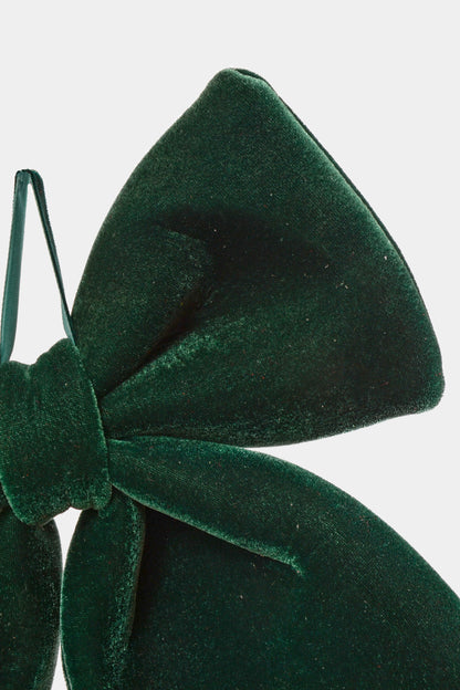 11" X 13.5" Velvet Bow Green