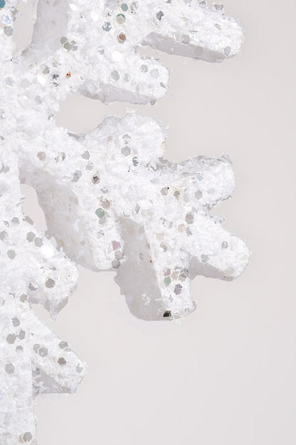 19" Snowflake Spray White