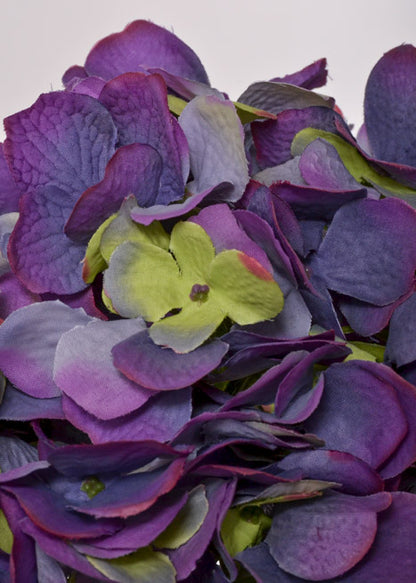 22" Silk Hydrangea Bush Purple