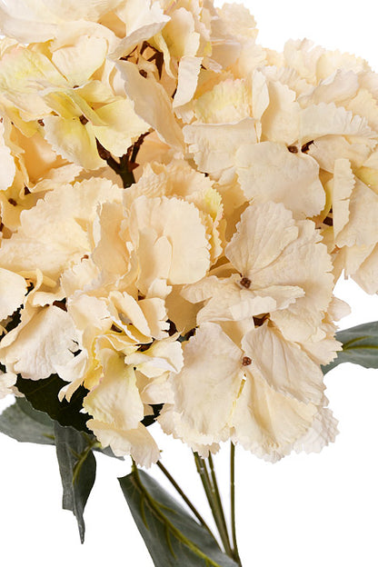 17.75" Silk Hydrangea Bush Beige