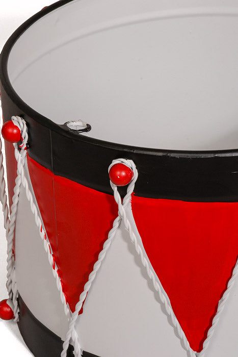 6.75"/10" Metal Drum Red/White/Black Set/2