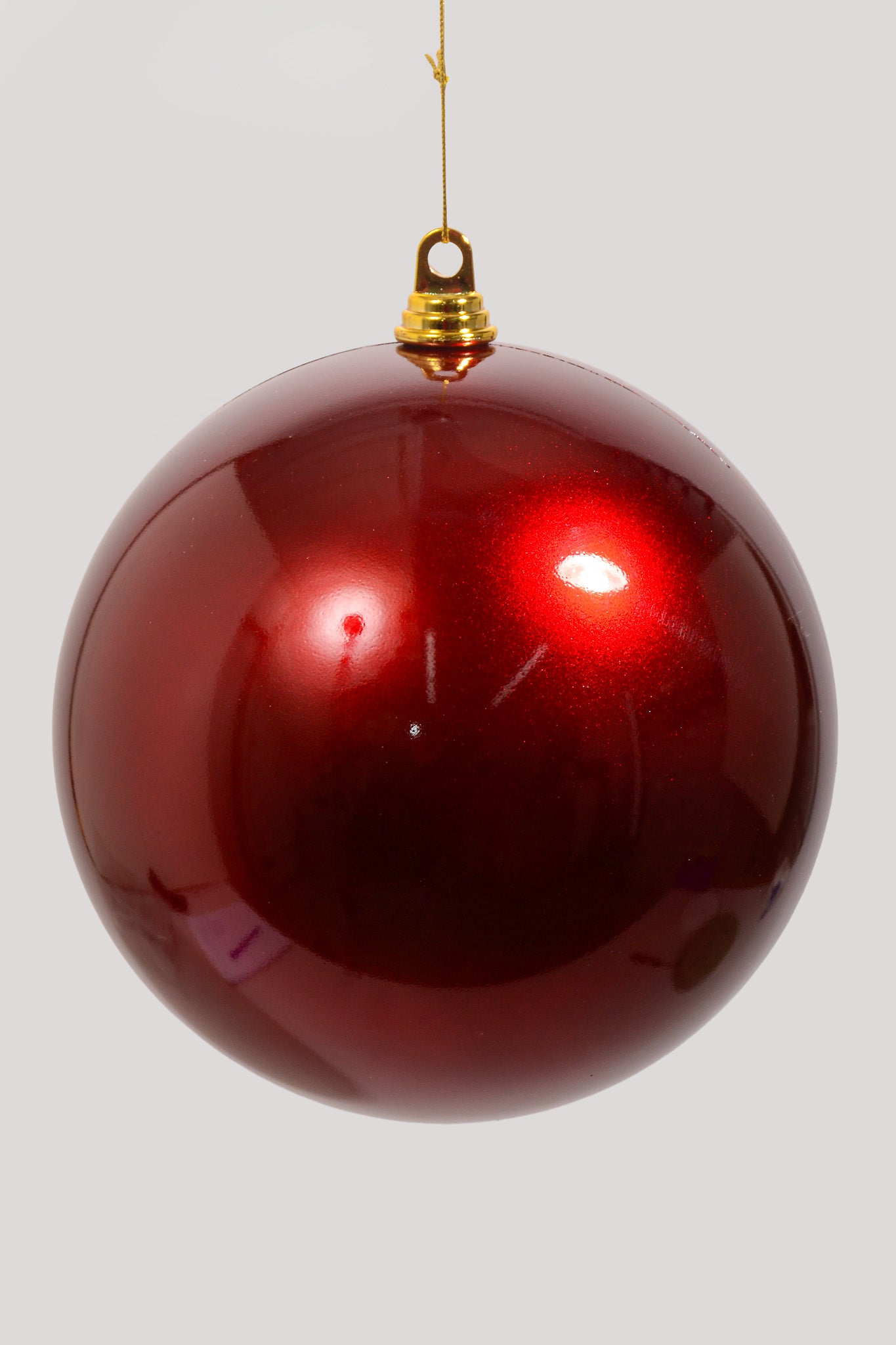 250MM Shiny Ornament Ball Burgundy