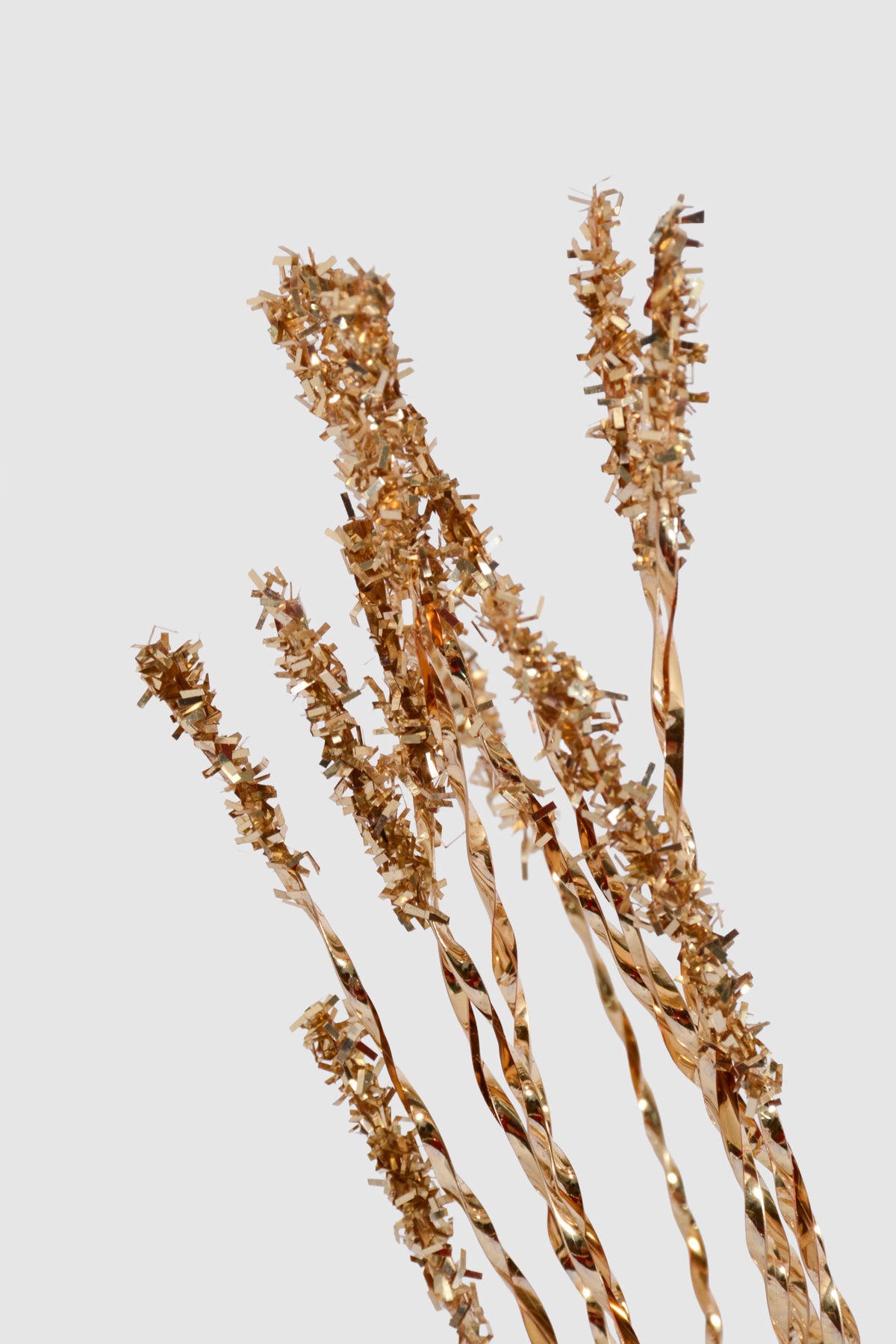 36" Glitter Twig Spray Champagne