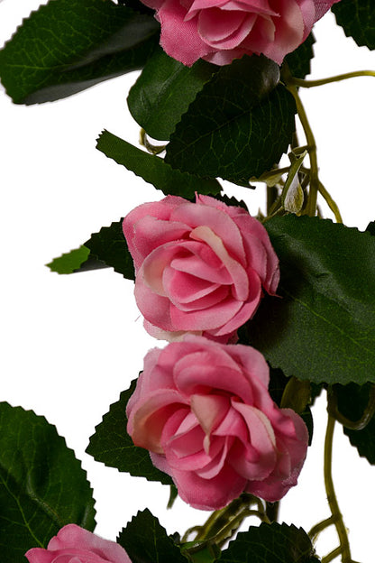 6Ft Silk Rose Garland Pink