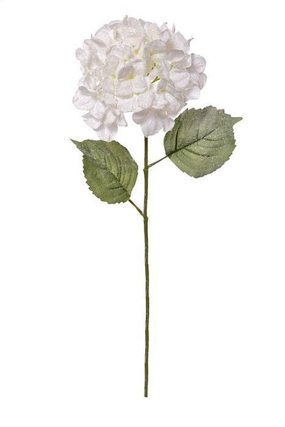 27" Snowed Hydrangea Spray (White)