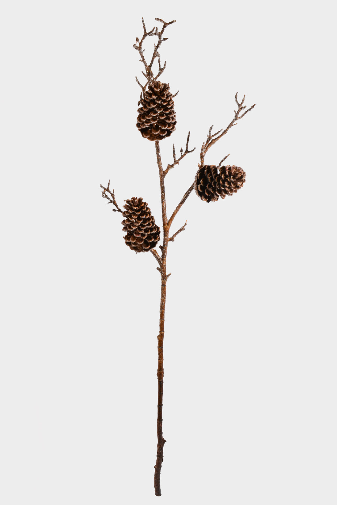 43.5" Plastic Pine Cone Branch Brown/Gray