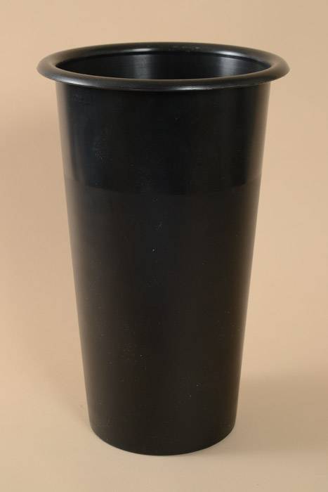 15.5" X 9.5" Plastic Stock Vase Black