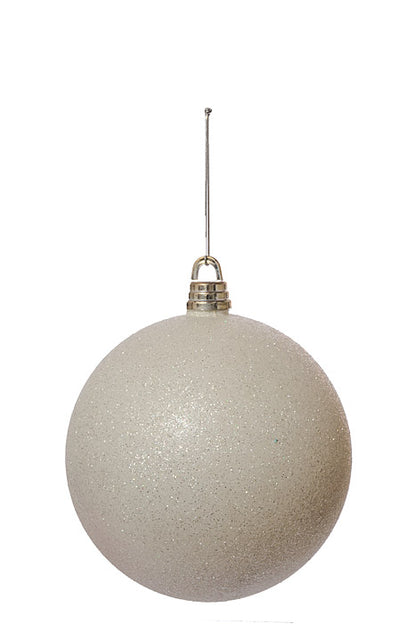 300Mm Glitter Ball Ornament White