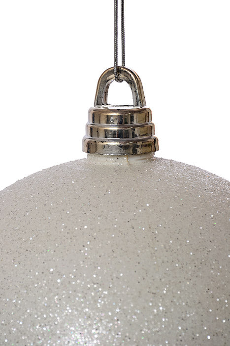 300Mm Glitter Ball Ornament White