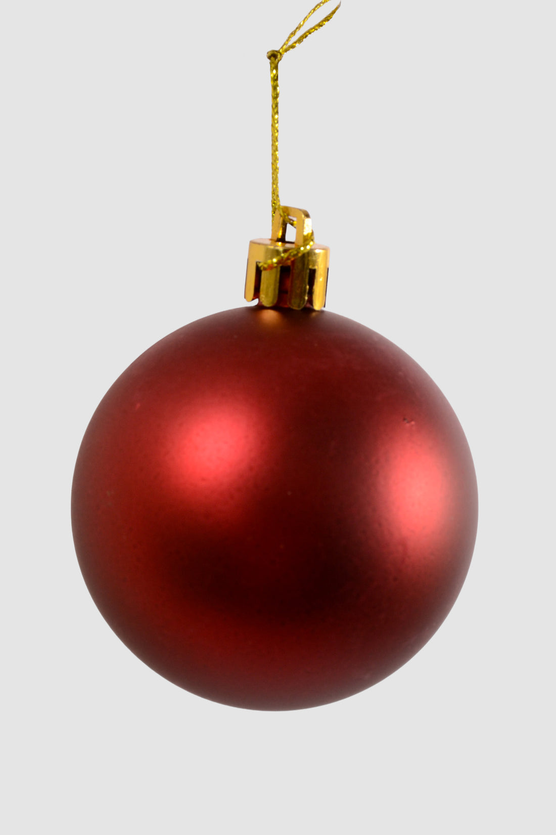 60Mm Matte Plastic Ball Ornament Burgundy Pkg/12