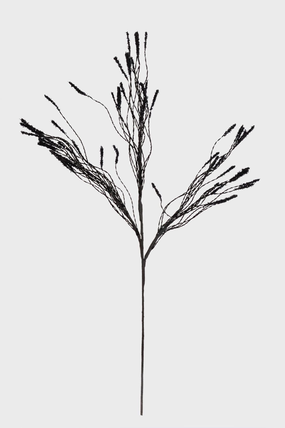 36" Glitter Twig Spray Black