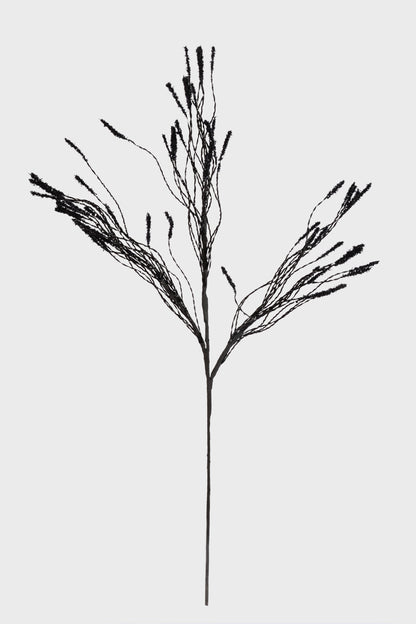 36" Glitter Twig Spray Black