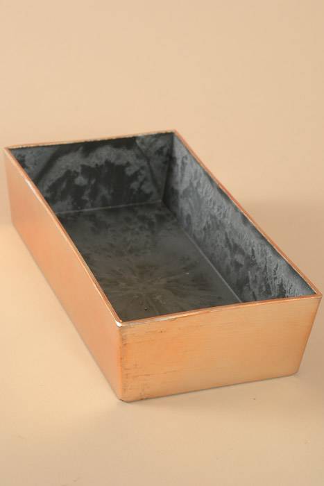 9.25" X 5" Rectangle Hard Plastic Gold