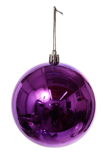 100Mm Shiny Matte Glitter Plastic Ball Purple