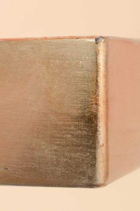 9.25" X 5" Rectangle Hard Plastic Gold