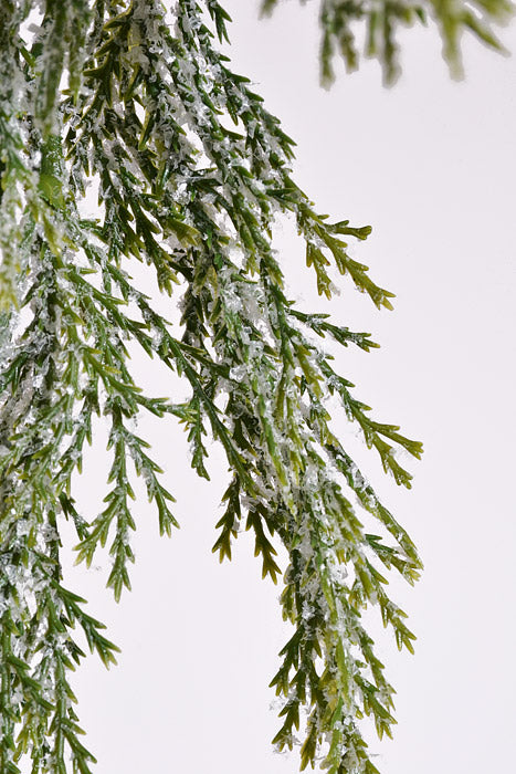 6Ft Iced Cedar Garland Green