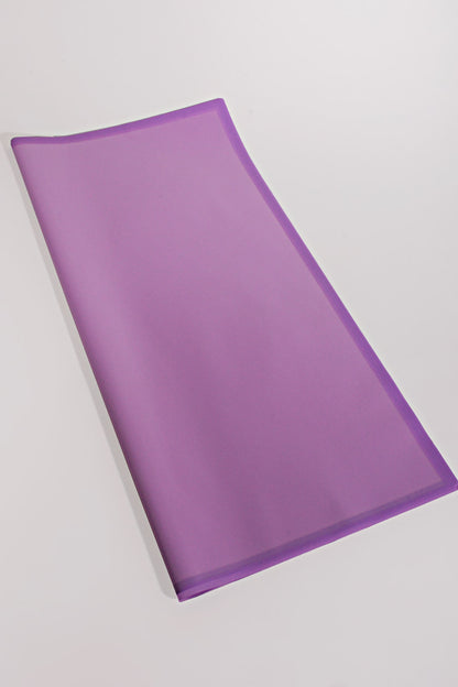 22.5" Flower Wrapping Paper W/Edge Light Purple  Pkg/20