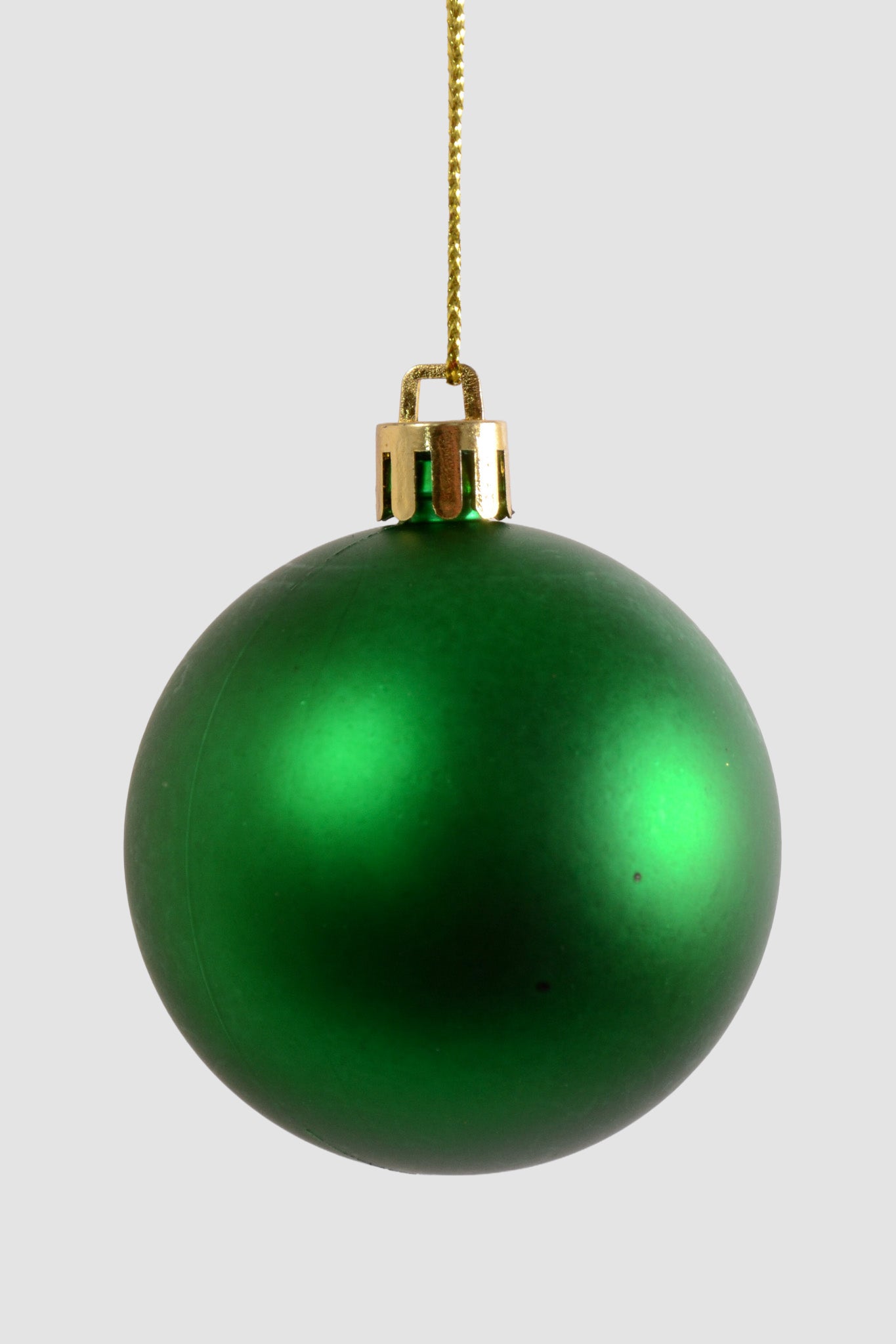 60Mm Matt Plastic Ball Ornament Green Pkg/12