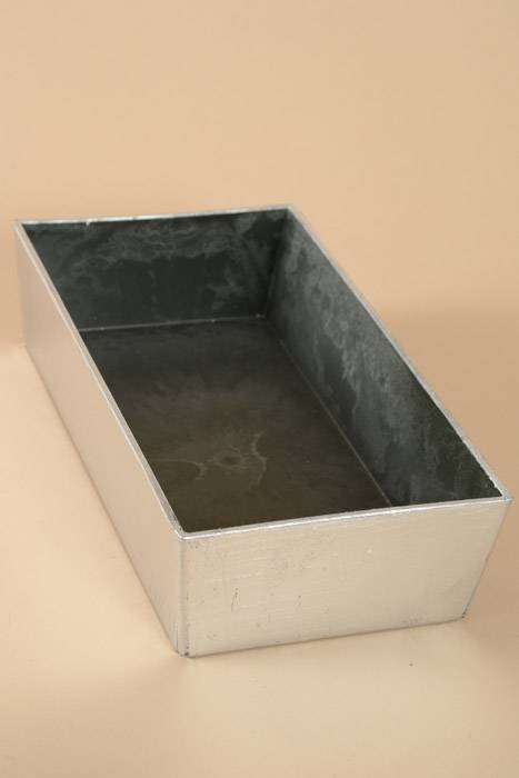 9.25" X 5" Rectangle Hard Plastic Silver