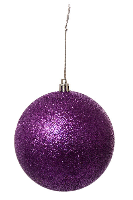100Mm Shiny Matte Glitter Plastic Ball Purple