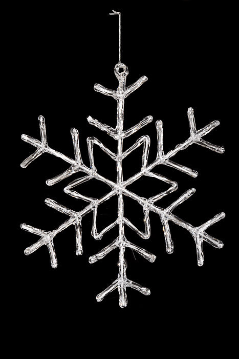 12" Snowflake Ornament Clear
