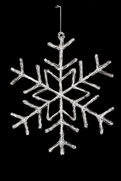 12" Snowflake Ornament Clear